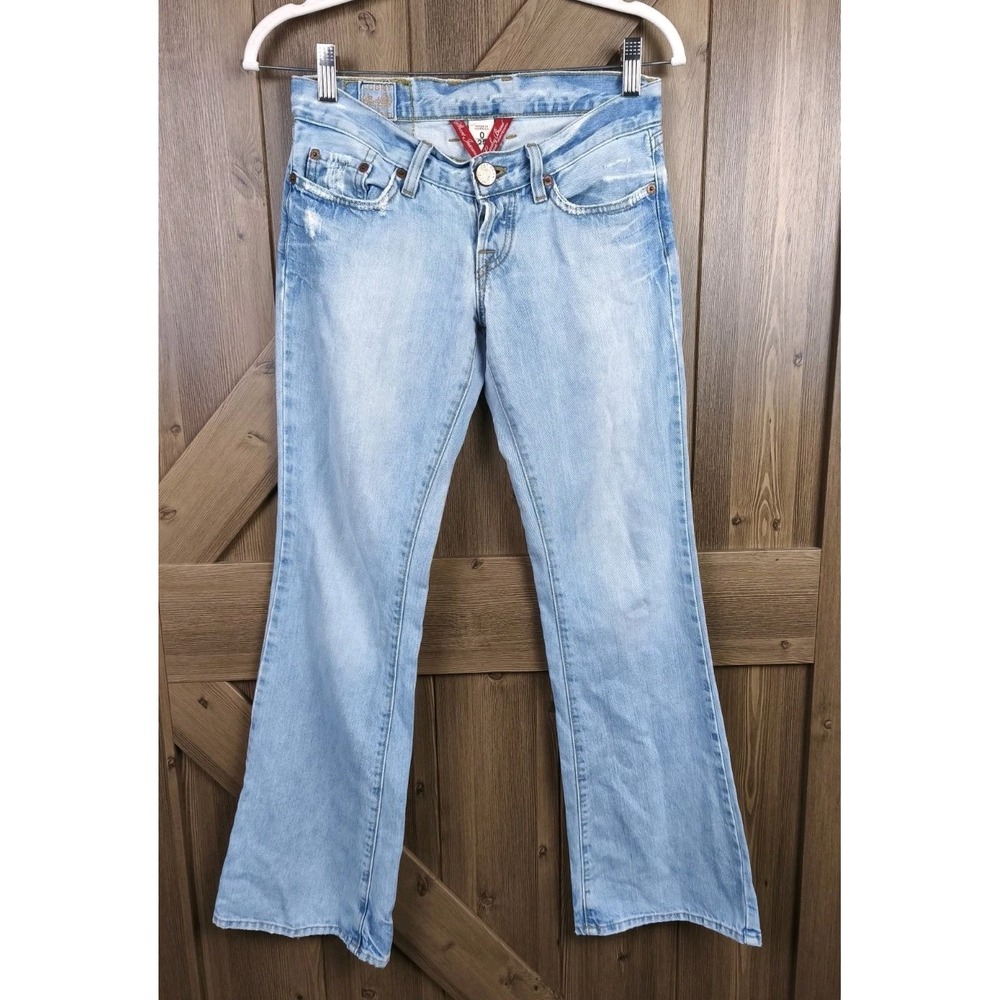 Lucky Brand Sweet N Low Jeans Womens 0/25 Light Wash Distressed Vintage‎ Bootcut